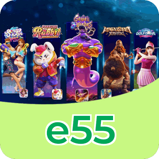 Material promocional do app e55 — ilustração, não métricas auditadas nesta página